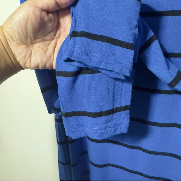 Michael Kors Longsleeve Top Stripes Blue Women Size L - Picture 3 of 8